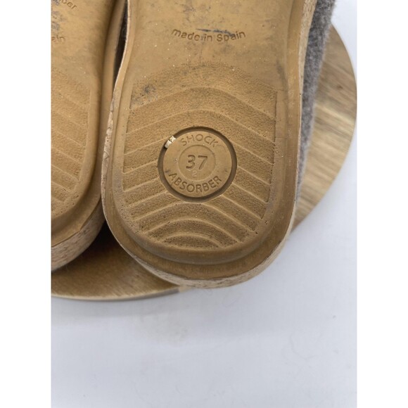 Taos Woolery Clogs Womens 6 Gray Wool Slippers Comfort Cork Slip On Casual - Picture 9 of 11